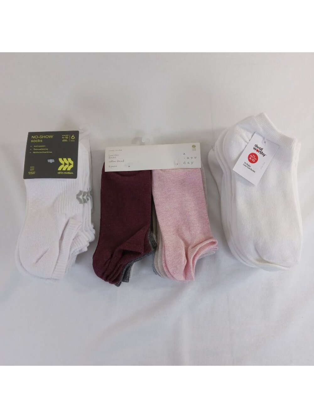 Women's 22-Pair Sock Bundle: All In Motion No-Show, A New Day Low-Cut, Deal